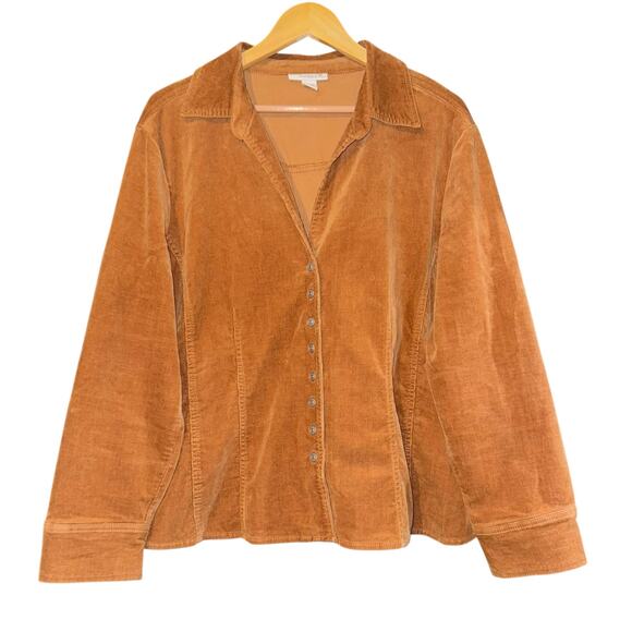 Vintage Dressbarn Corduroy Blazer Button Up Women's 14/16 Academia Equestrian - Picture 1 of 5